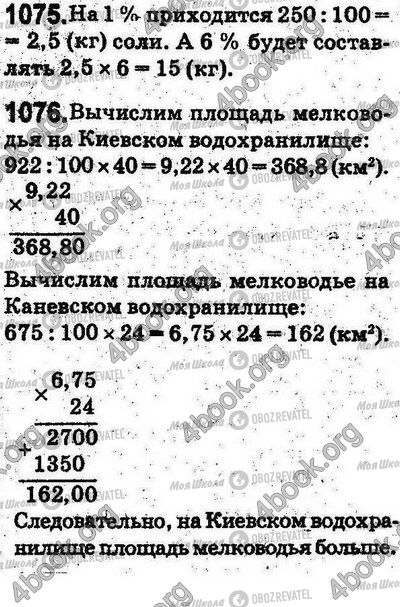 ГДЗ Математика 5 клас сторінка 1075-1076